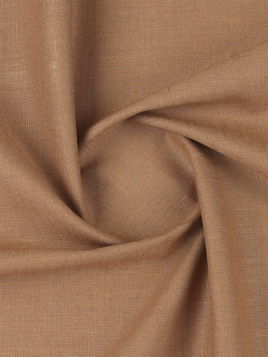 Cotton Blend Plain Shirt Fabric Brown Sun Shine
