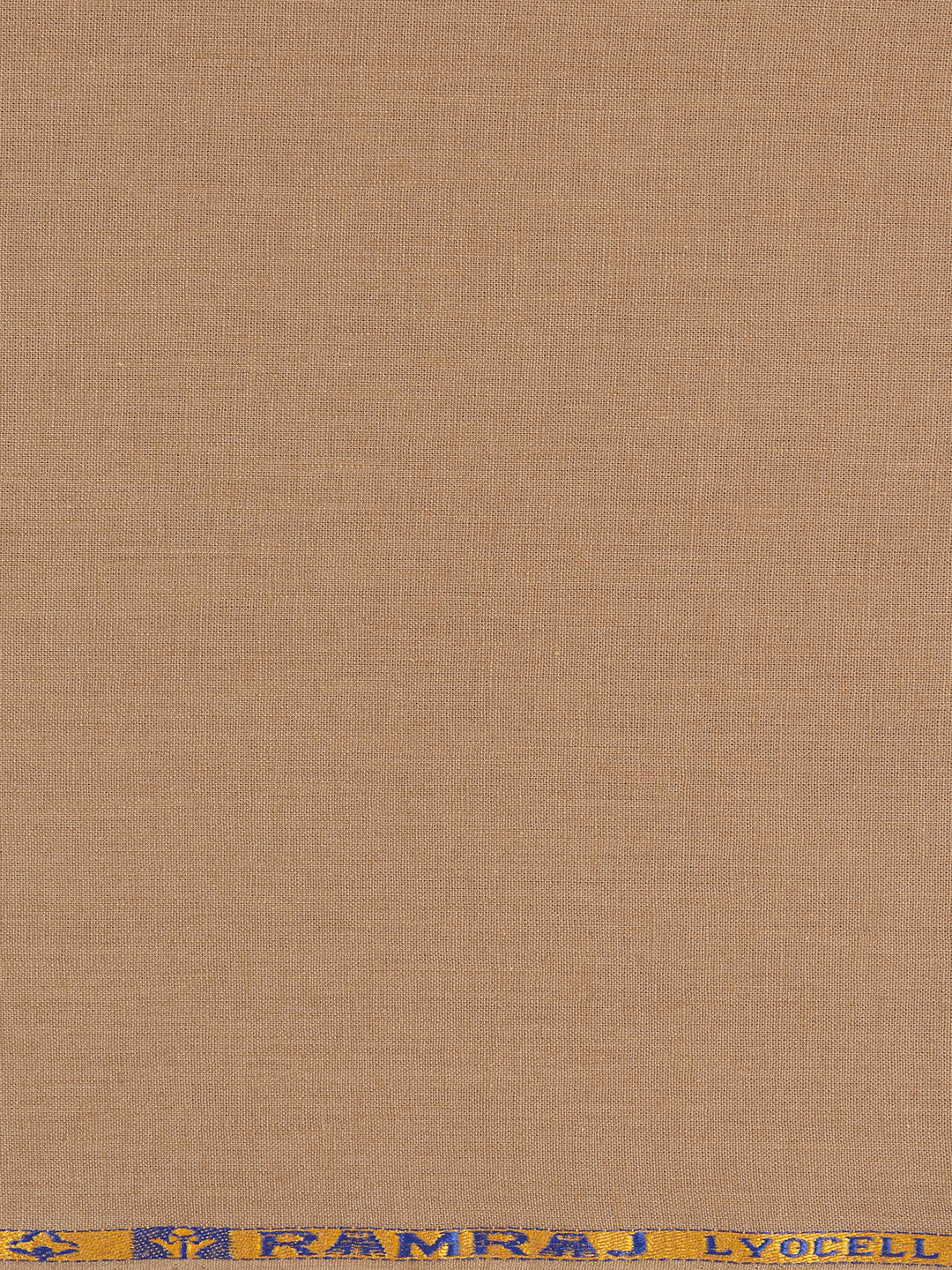 Cotton Blend Plain Shirt Fabric Brown Sun Shine - Image 3