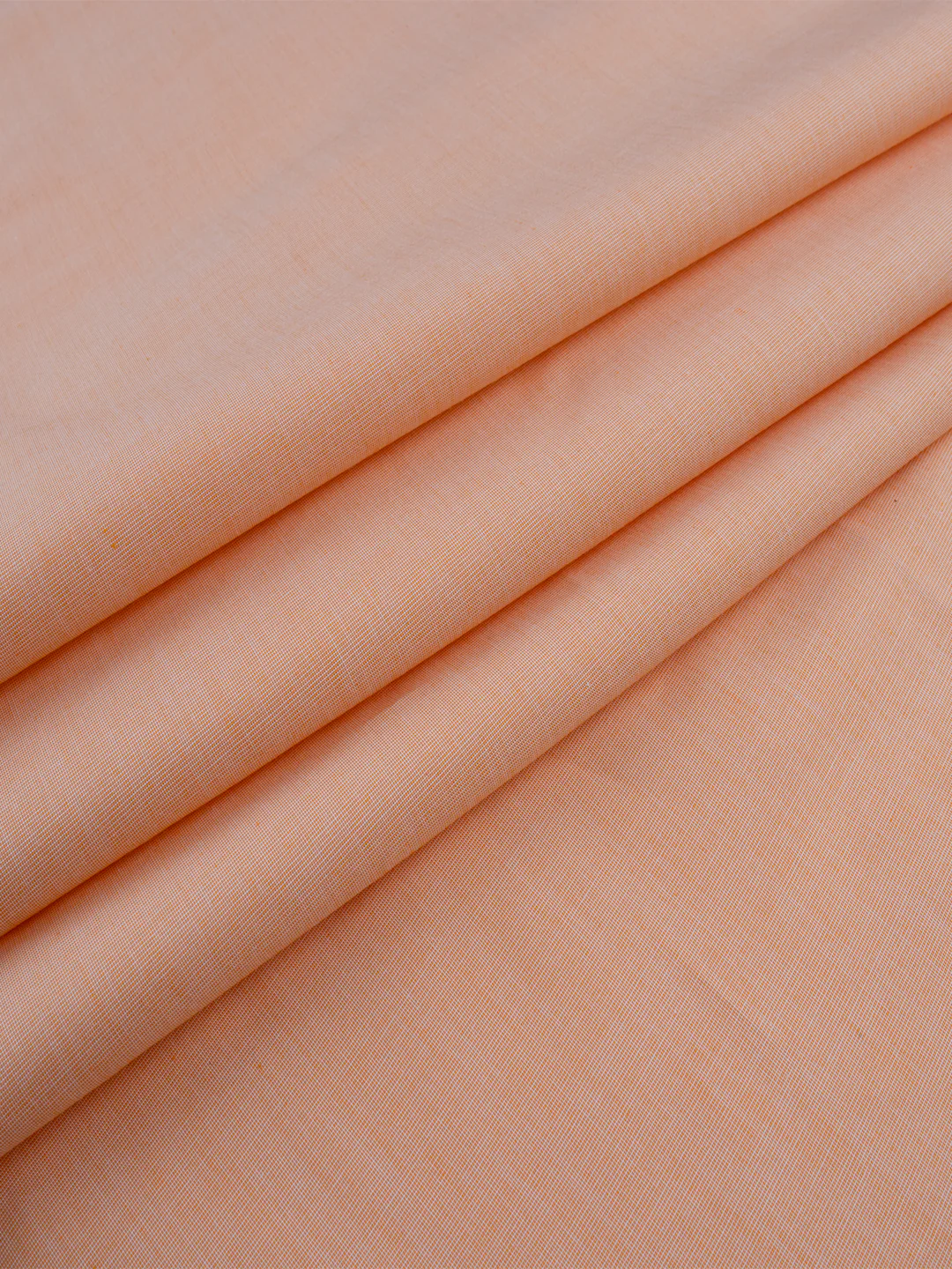 Cotton Blend Plain Shirt Fabric Light Orange Cranberry - Image 3
