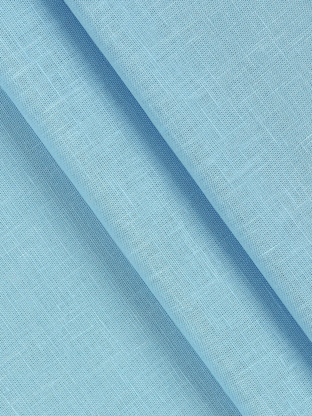 Cotton Blend Plain Shirt Fabric Sky Blue Sun Shine - Image 2