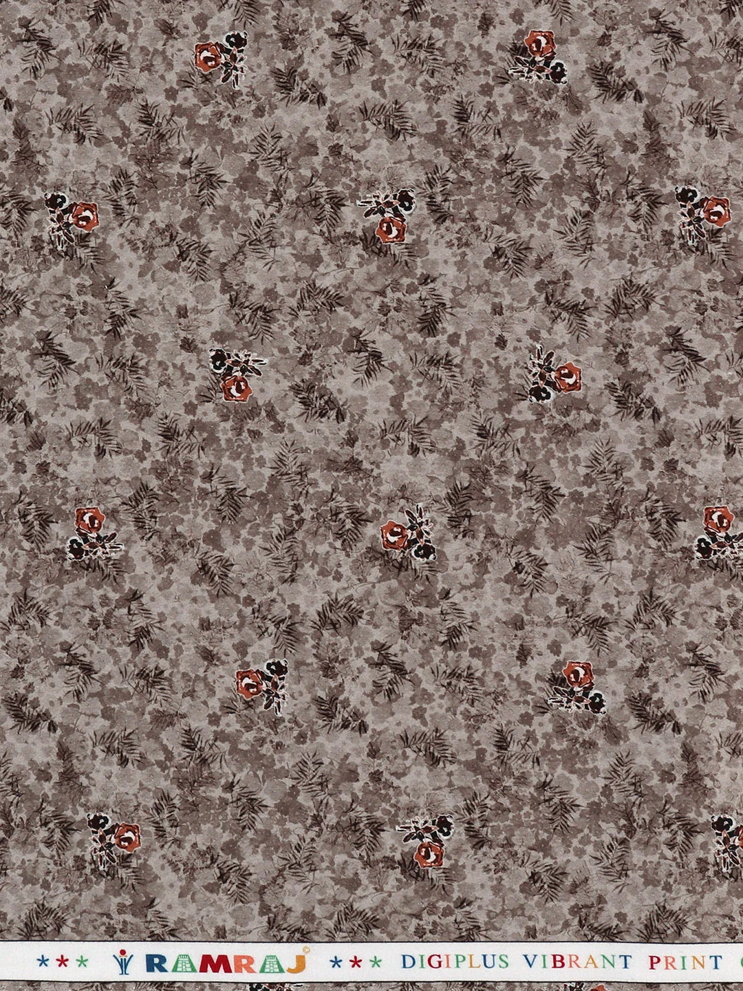 Cotton Blend Printed Shirt Fabric Grey Savoy Print - Image 2