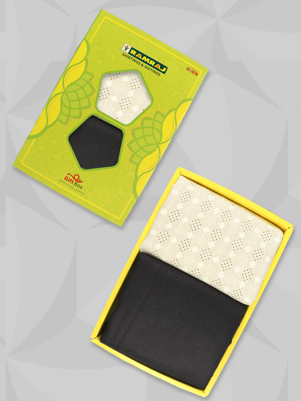 Cotton Blend Printed Shirting & Suiting Gift Box SS214