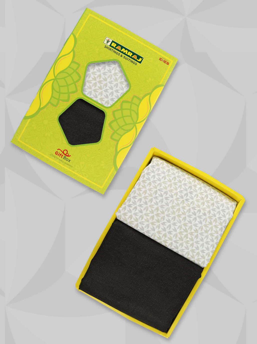 Cotton Blend Printed Shirting & Suiting Gift Box SS215