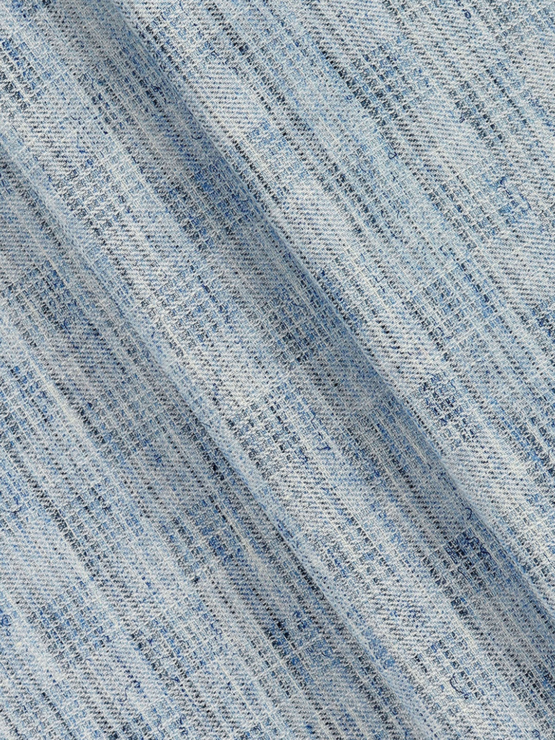 Cotton Blend Self Design Fabric Blue High Style - Image 2