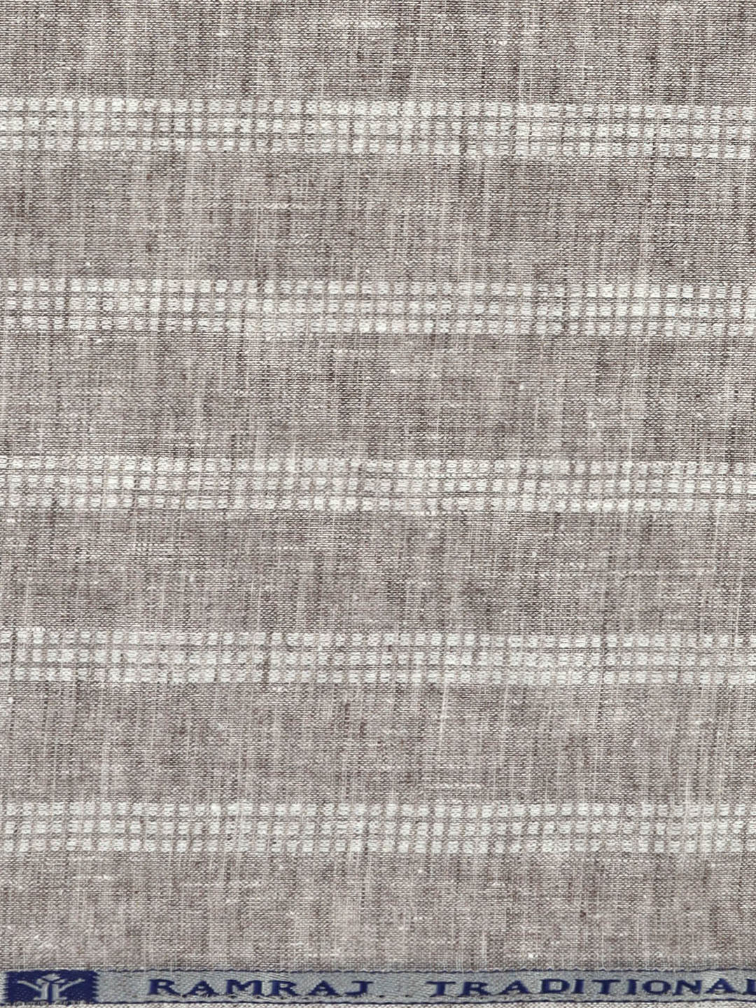 Cotton Blend Self Design Fabric Light Brown High Style - Image 3