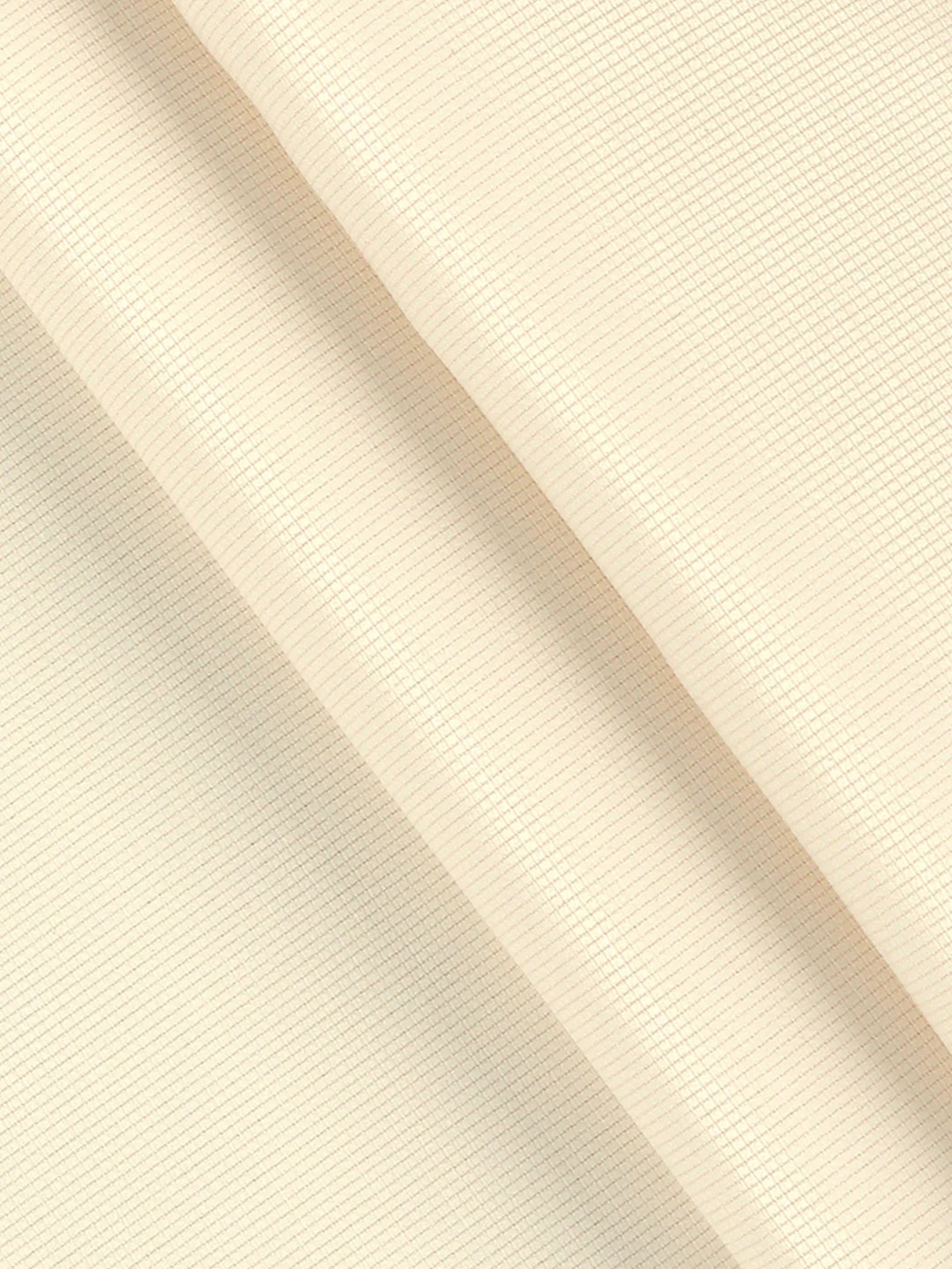 Cotton Blend Self Design Fabric Off White Elight Gold - Image 2