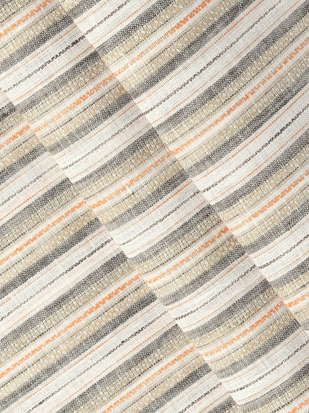 Cotton Blend Self Design Shirt Fabric Brown with Grey High Style - Image 2