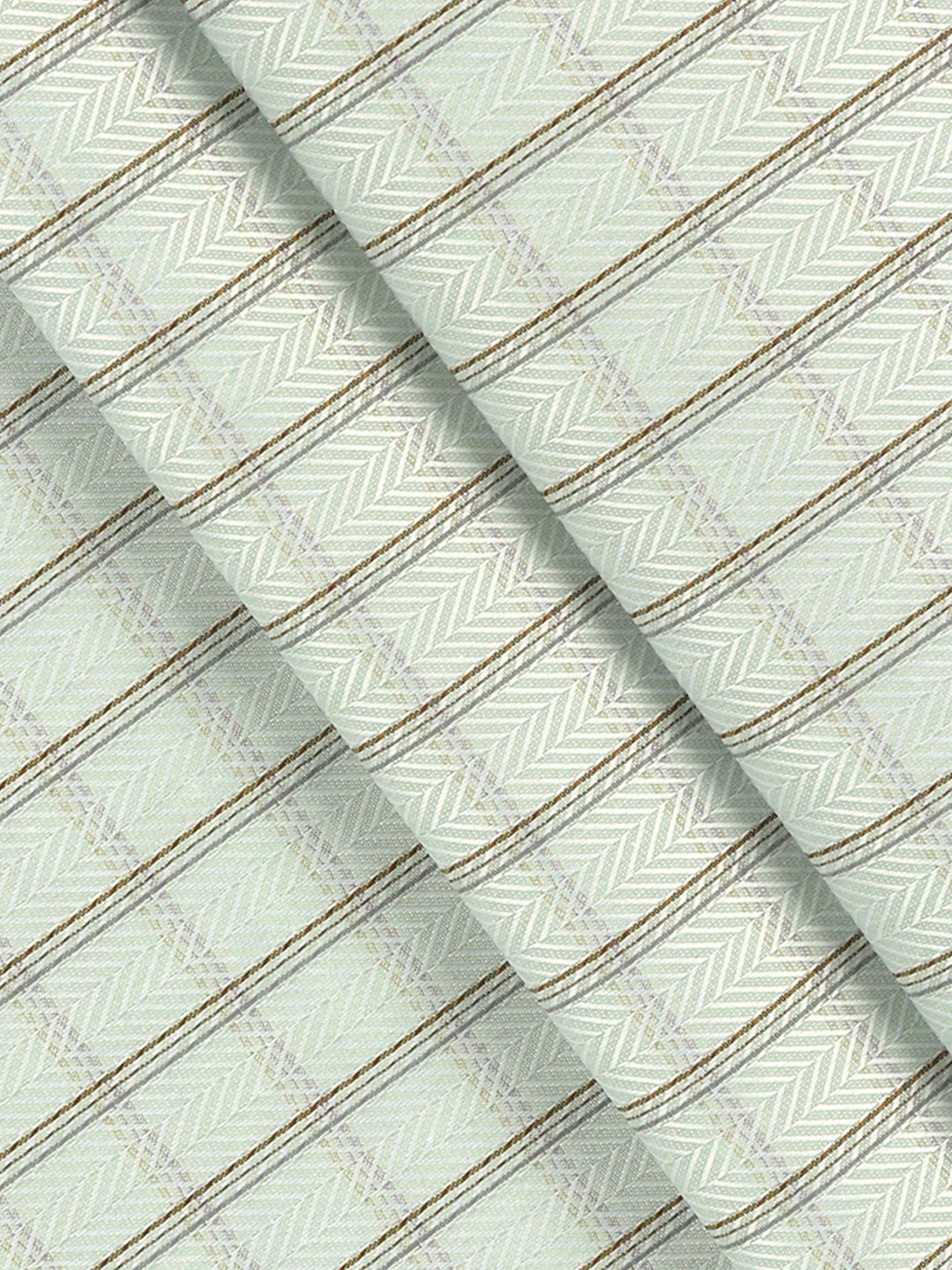 Cotton Blend Self Design Shirt Fabric Green High Style - Image 2