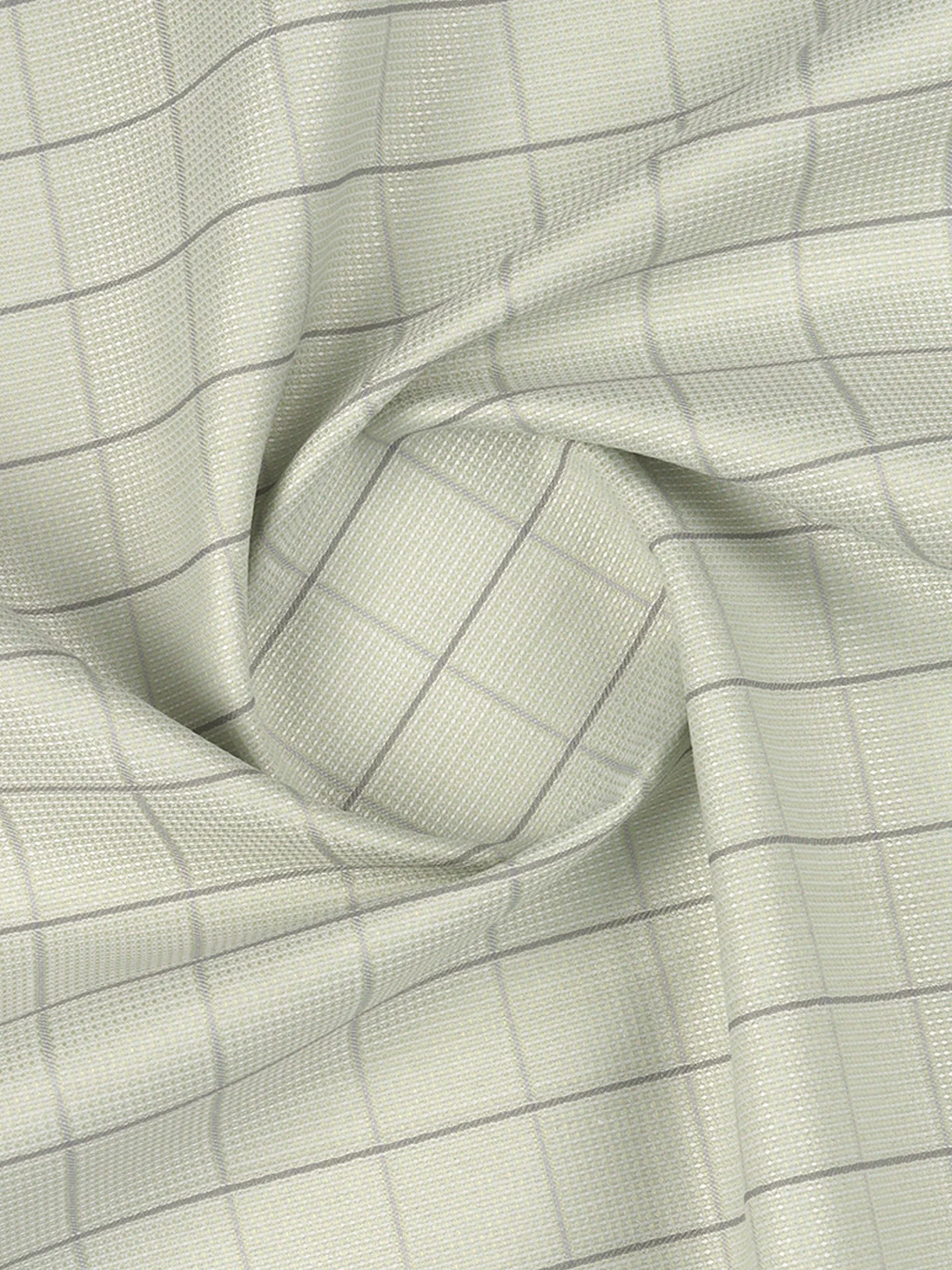 Cotton Blend Self Design Shirt Fabric Green High Style