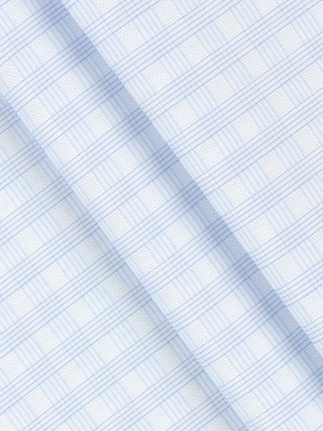 Cotton Blend Self Design Shirt Fabric Light Blue High Style - Image 2