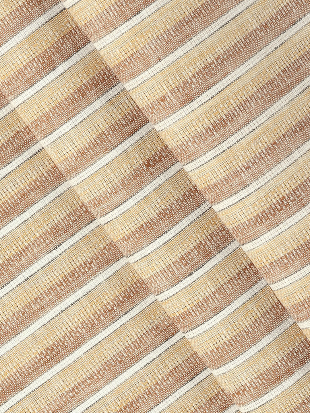 Cotton Blend Self Design Shirt Fabric Light Brown High Style - Image 2