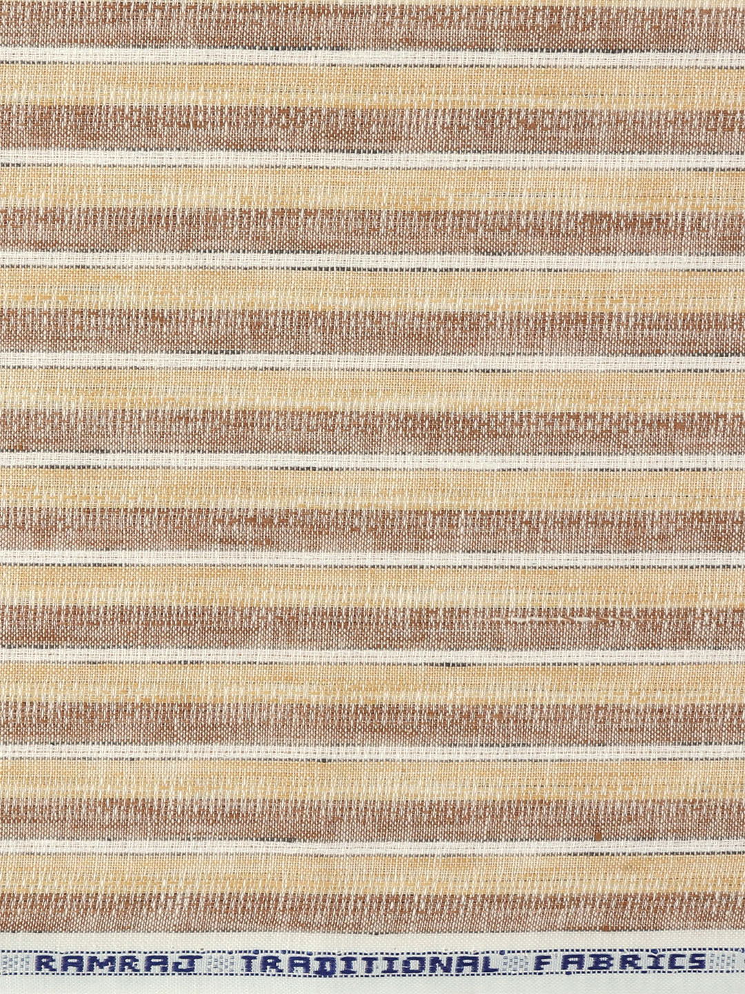 Cotton Blend Self Design Shirt Fabric Light Brown High Style - Image 3