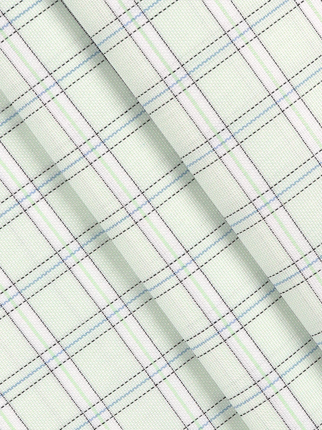 Cotton Blend Self Design Shirt Fabric Light Green High Style - Image 2