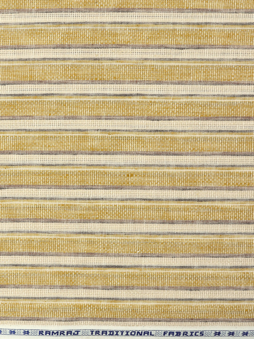 Cotton Blend Self Design Shirt Fabric Mustard High Style - Image 3