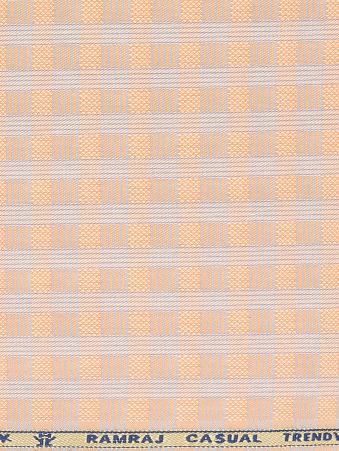 Cotton Blend Self Design Shirt Fabric Peach High Style - Image 3