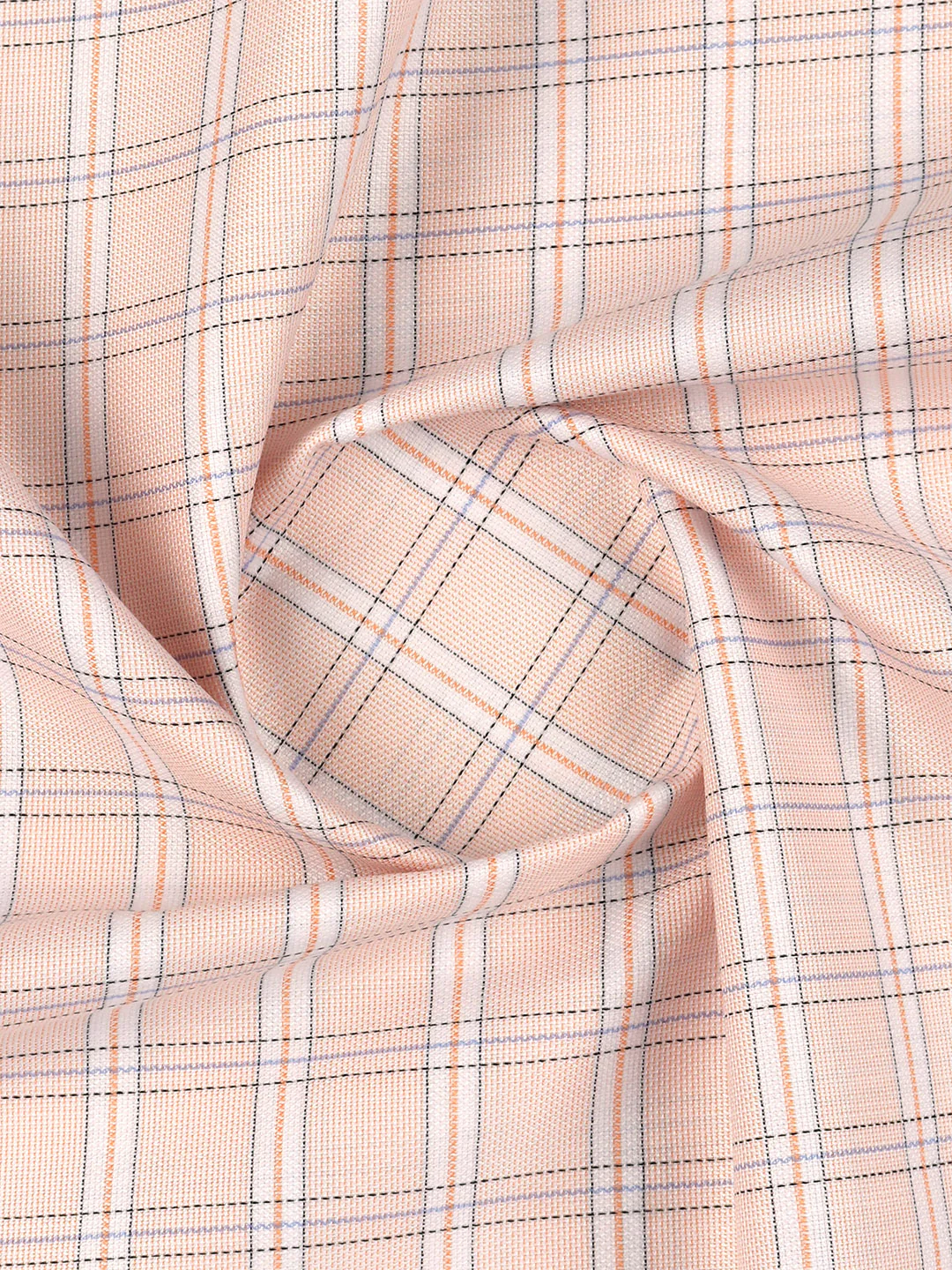 Cotton Blend Self Design Shirt Fabric Peach High Style