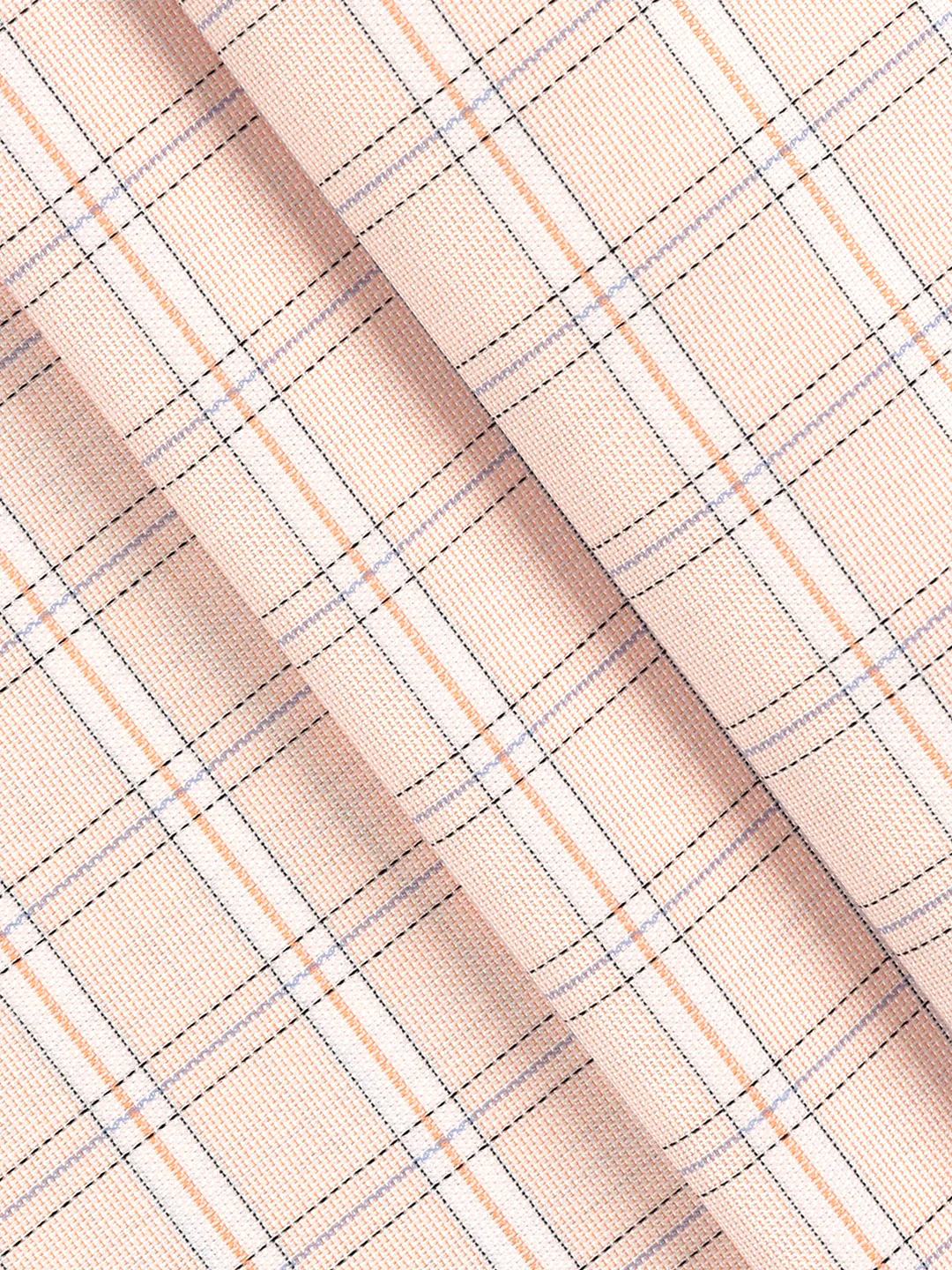 Cotton Blend Self Design Shirt Fabric Peach High Style - Image 2