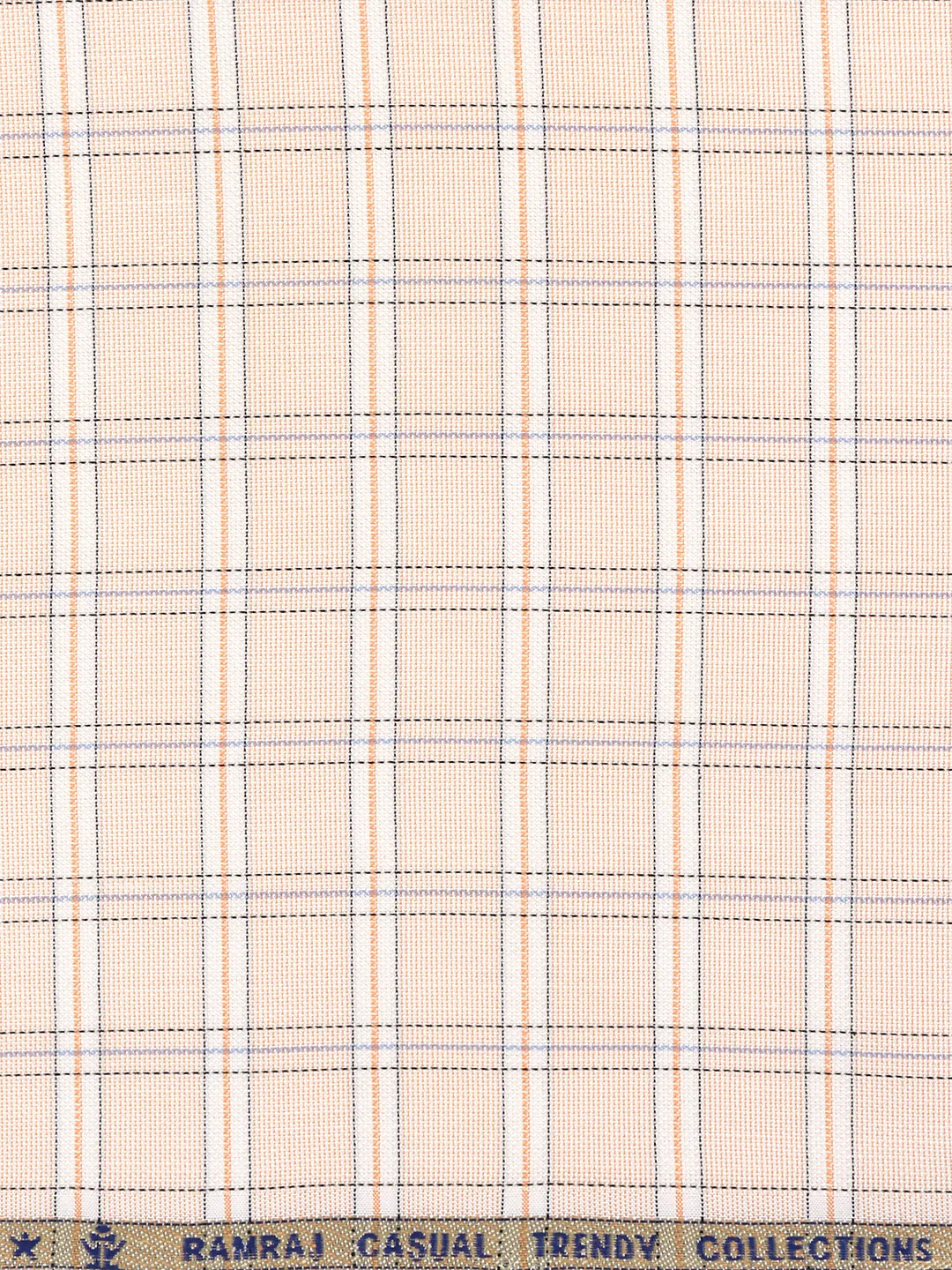 Cotton Blend Self Design Shirt Fabric Peach High Style - Image 3