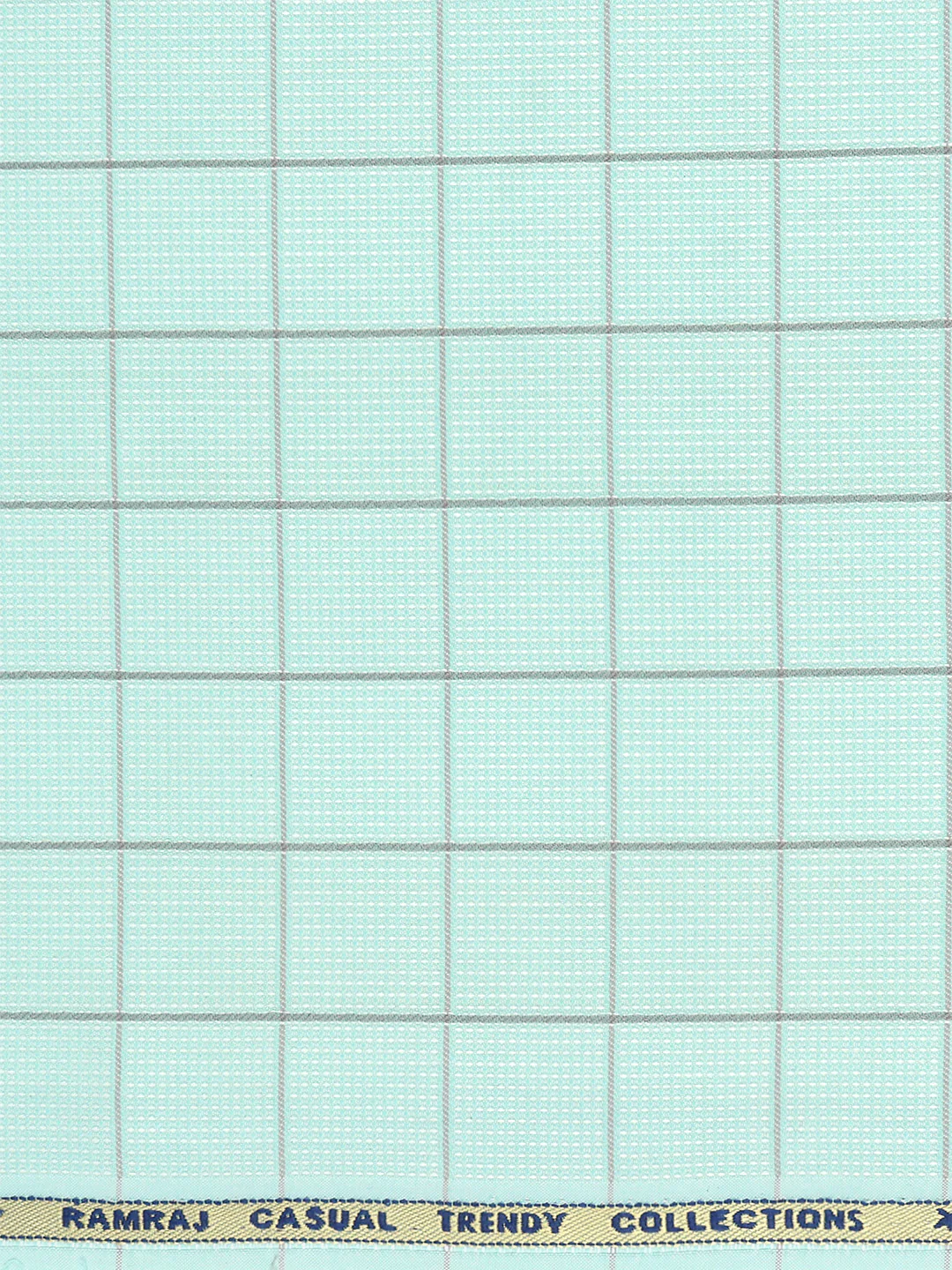 Cotton Blend Self Design Shirt Fabric Pista Green High Style - Image 3