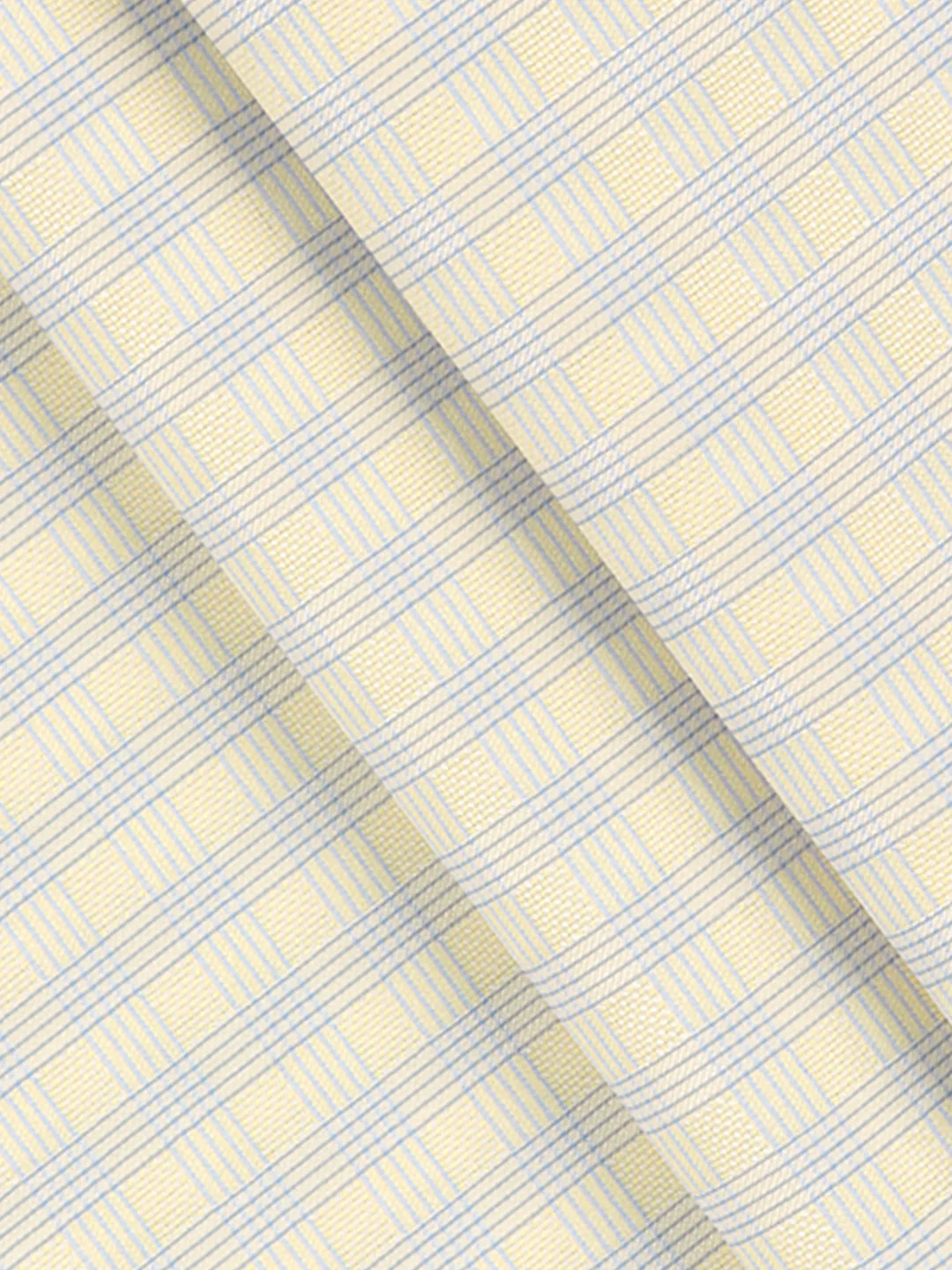 Cotton Blend Self Design Shirt Fabric Yellow High Style - Image 2