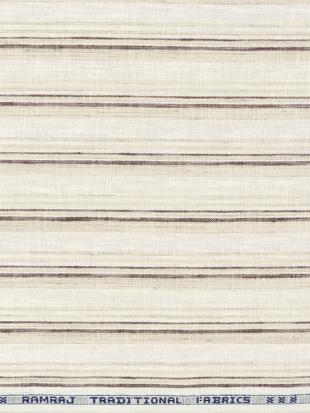 Cotton Blend Striped Shirt Fabric Brown High Style - Image 3