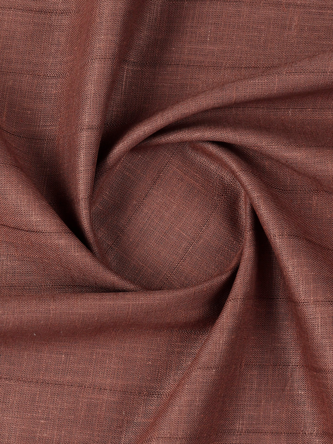 Cotton Blend Striped Shirt Fabric Brown Sun Shine
