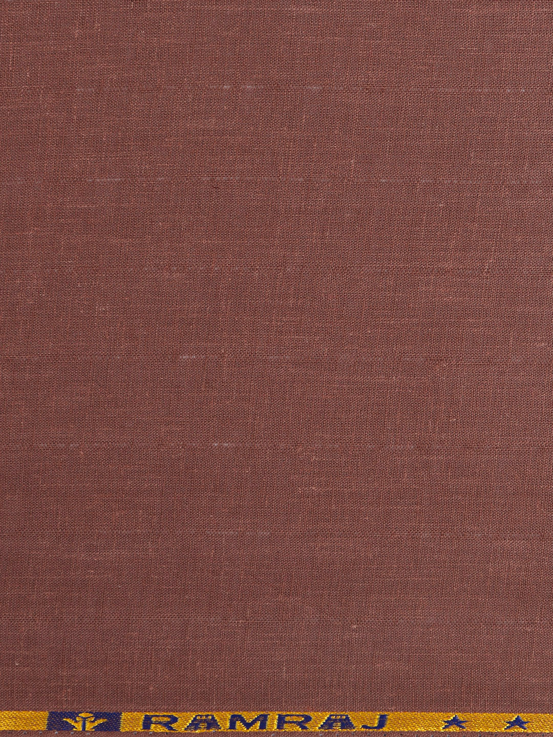 Cotton Blend Striped Shirt Fabric Brown Sun Shine - Image 3