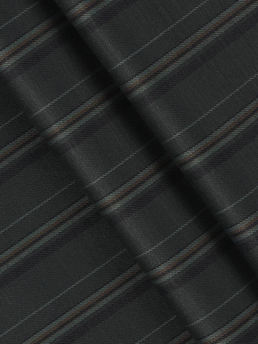 Cotton Blend Striped Shirt Fabric Green High Style - Image 2
