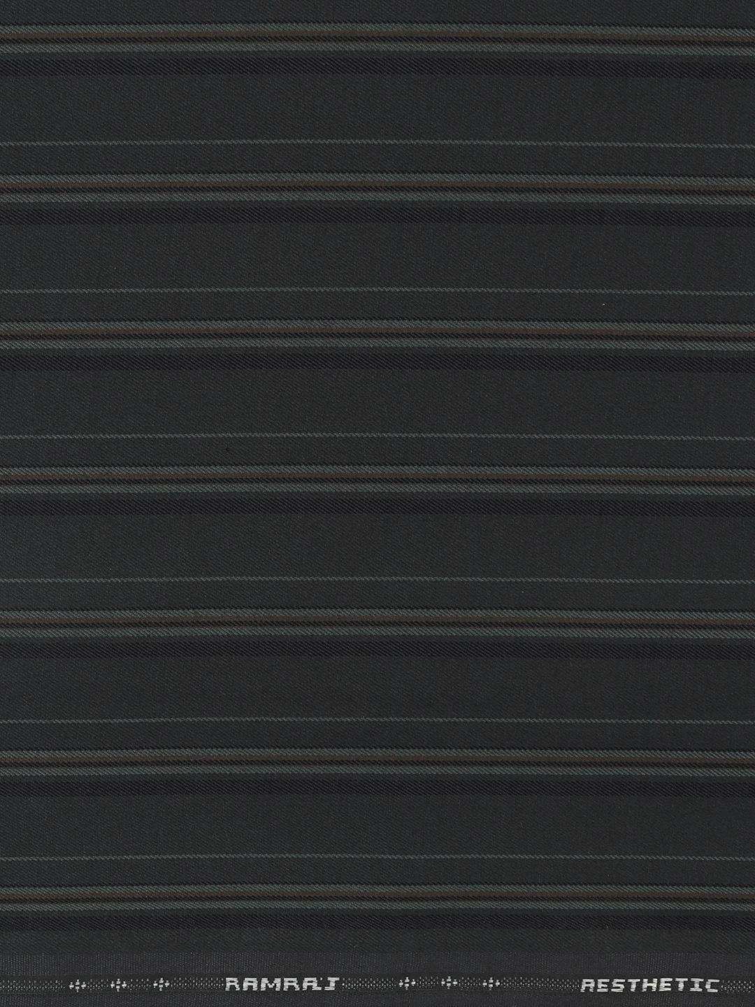 Cotton Blend Striped Shirt Fabric Green High Style - Image 3