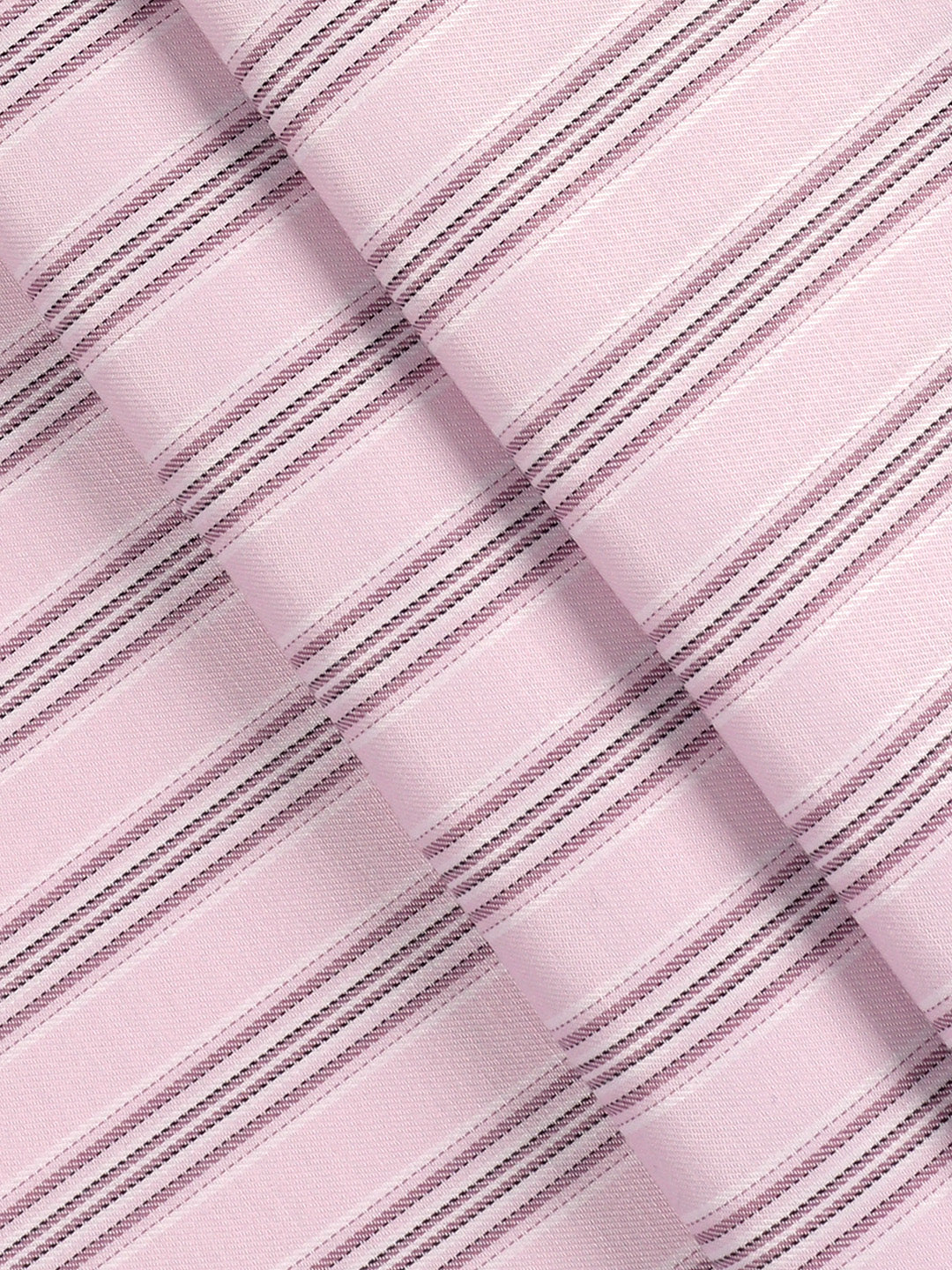 Cotton Blend Striped Shirt Fabric Lavender High Style
