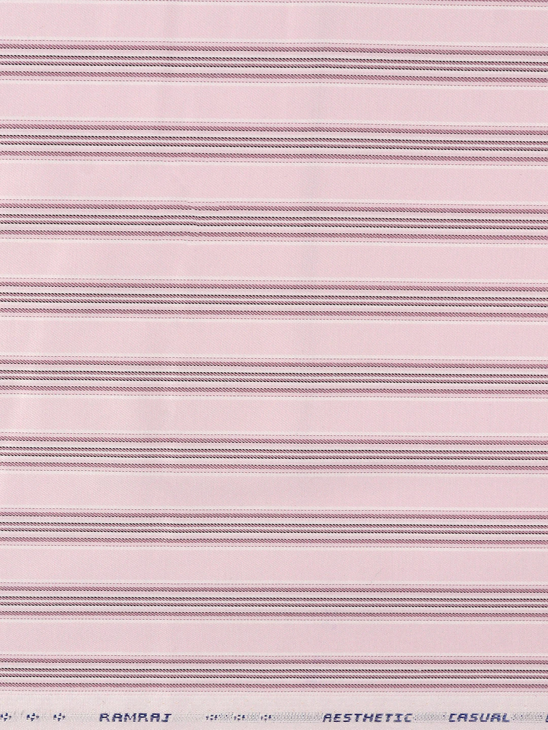 Cotton Blend Striped Shirt Fabric Lavender High Style - Image 3