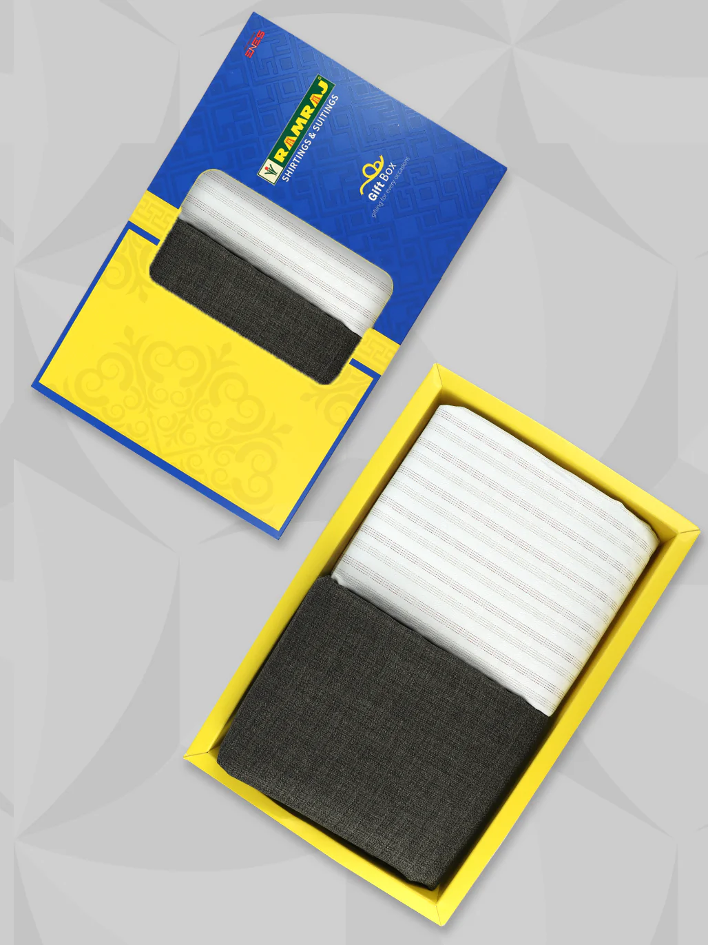 Cotton Blend Striped Shirting & Suiting Gift Box ME227