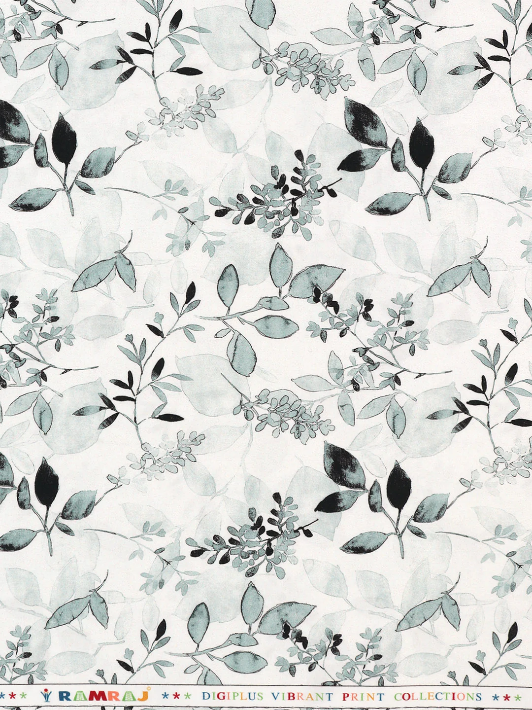 Cotton Blend White Printed Shirt Fabric Savoy Print - Image 2