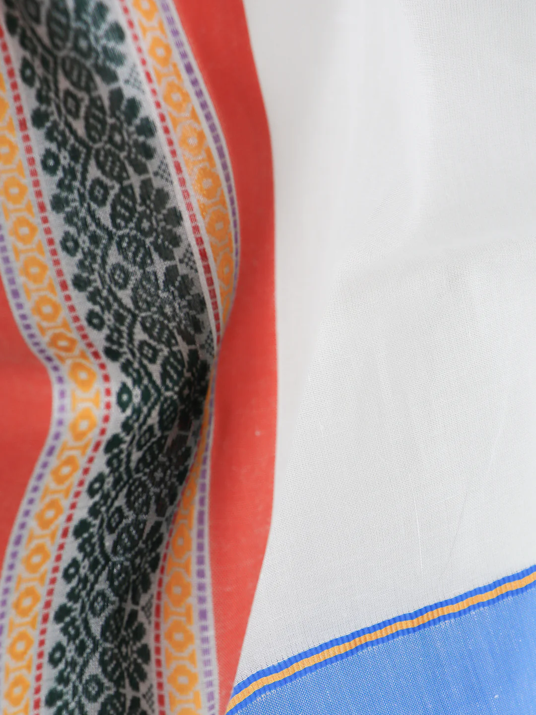 Cotton Blue Fancy Border Panchakacham with Angavasthram Keerthisena (9+5) KS02 - Image 3