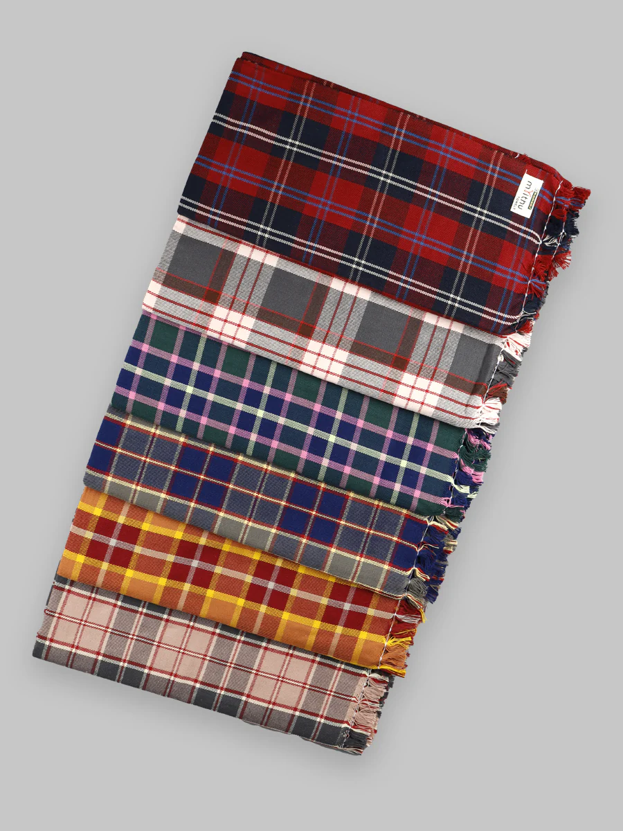 Cotton Checked Bath Towel Hornet Pack of 2
