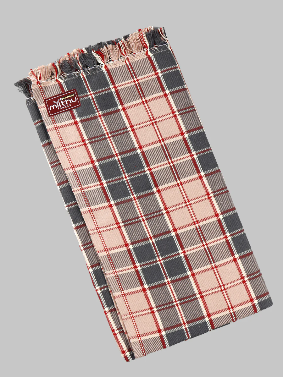 Cotton Checked Bath Towel Hornet Pack of 2 - Image 10