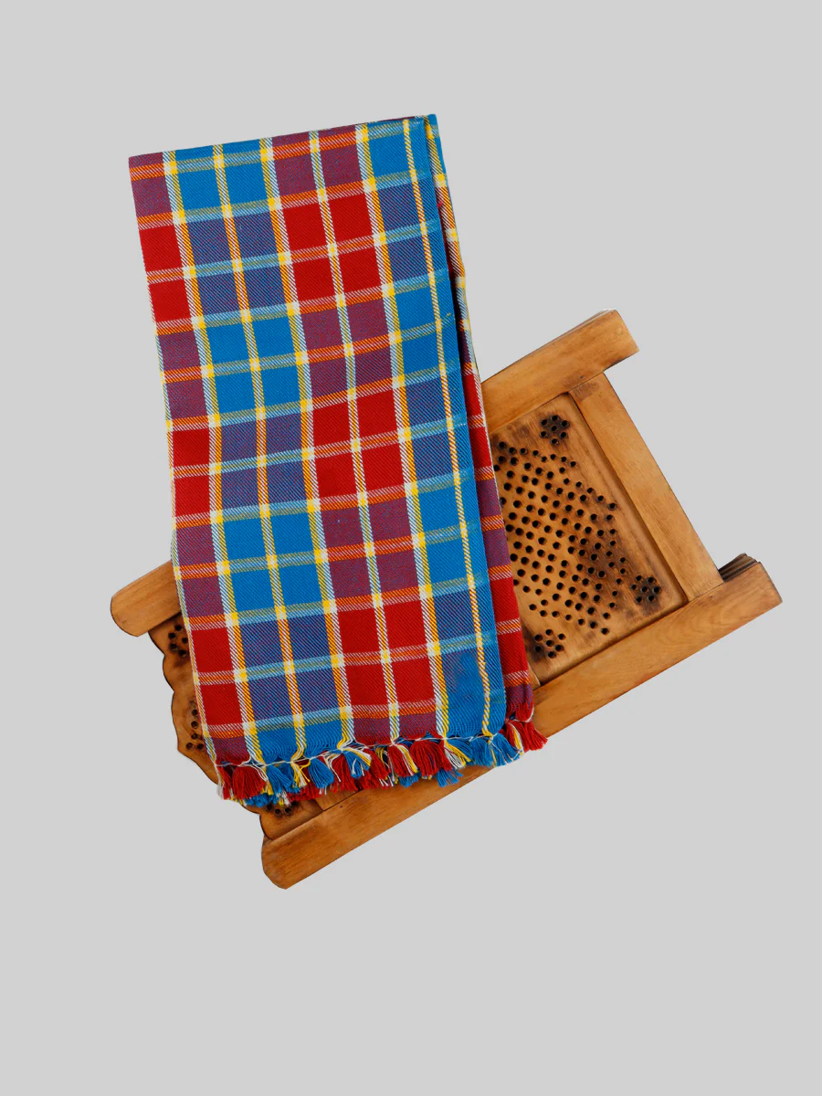Cotton Checked Bath Towel Hornet Pack of 2 - Image 11