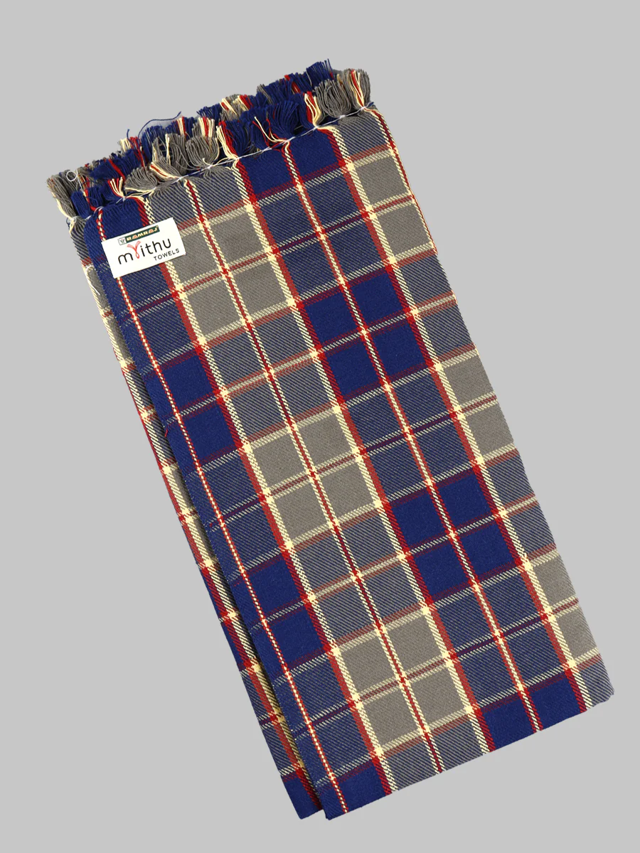 Cotton Checked Bath Towel Hornet Pack of 2 - Image 9