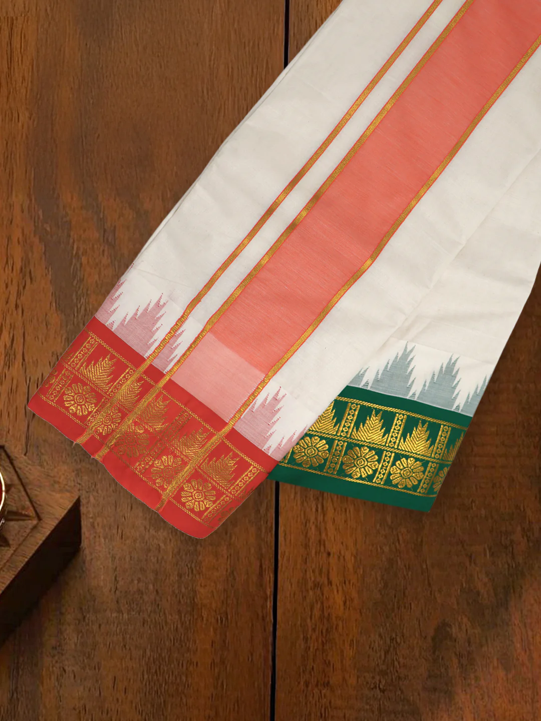 Cotton Cream Panchakacham with Angavasthram Yogendra (9+5)YG01 - Image 2