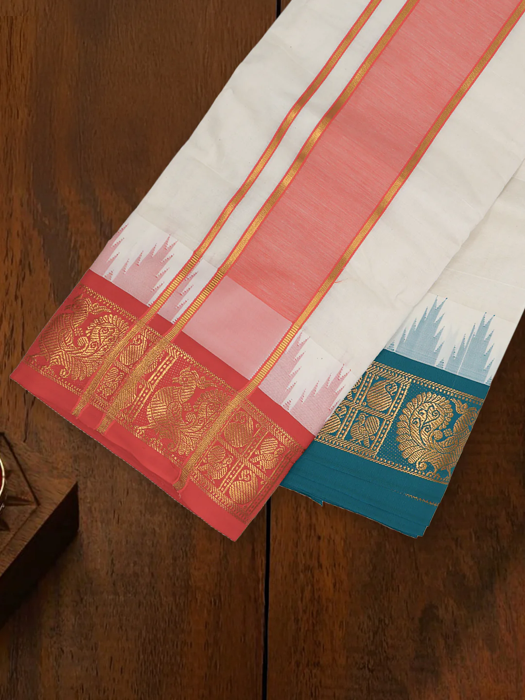 Cotton Cream Panchakacham with Angavasthram Yogendra (9+5)YG02 - Image 2