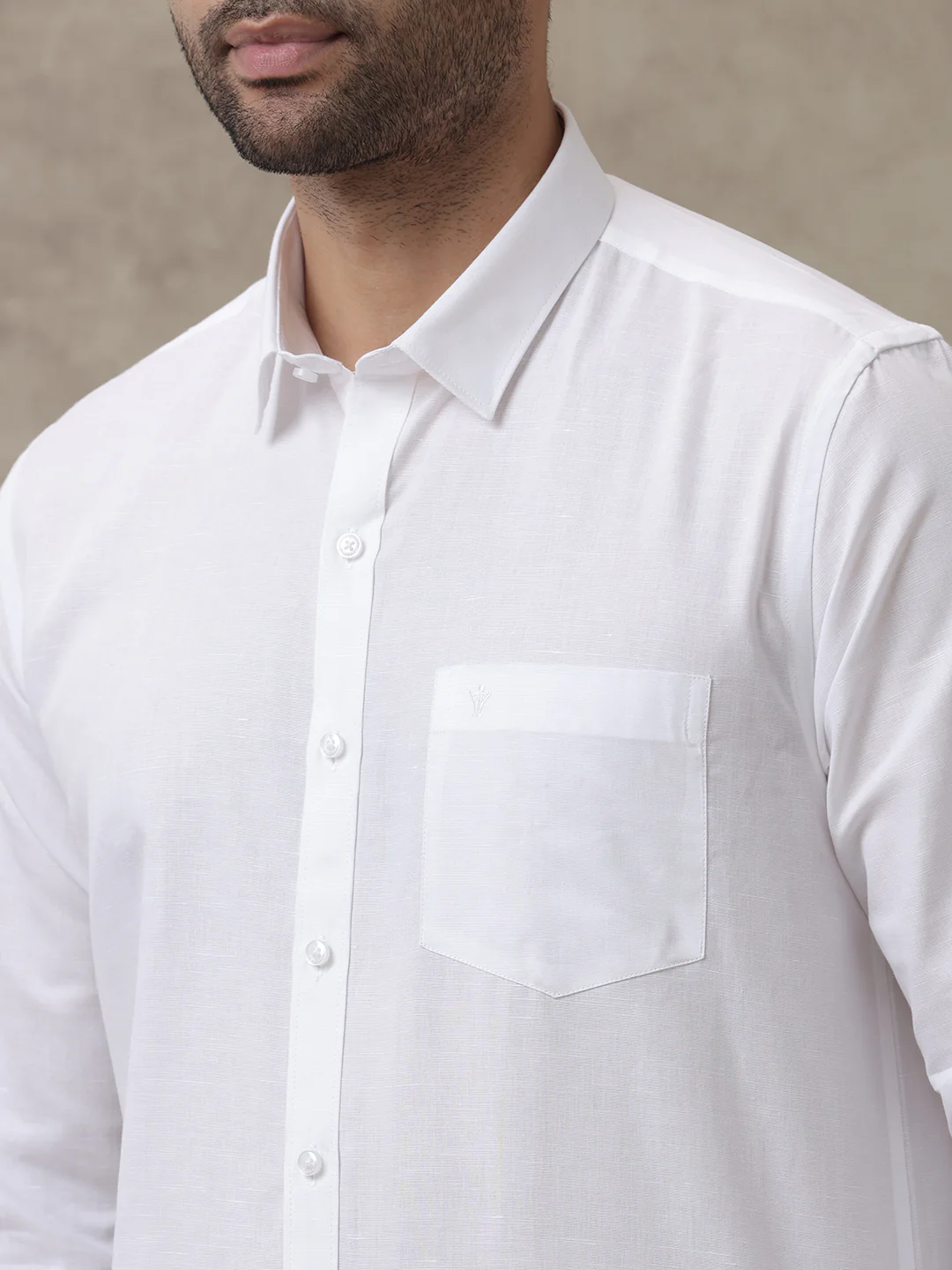 Cotton Linen White Shirt - Natural Texture & Comfort - Image 5