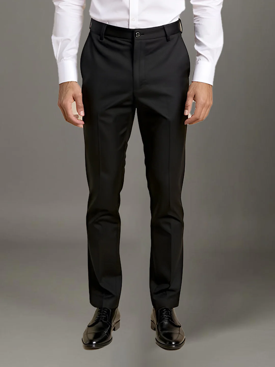 Cotton Lycra Black Smart Fit Pants Zara - Image 2