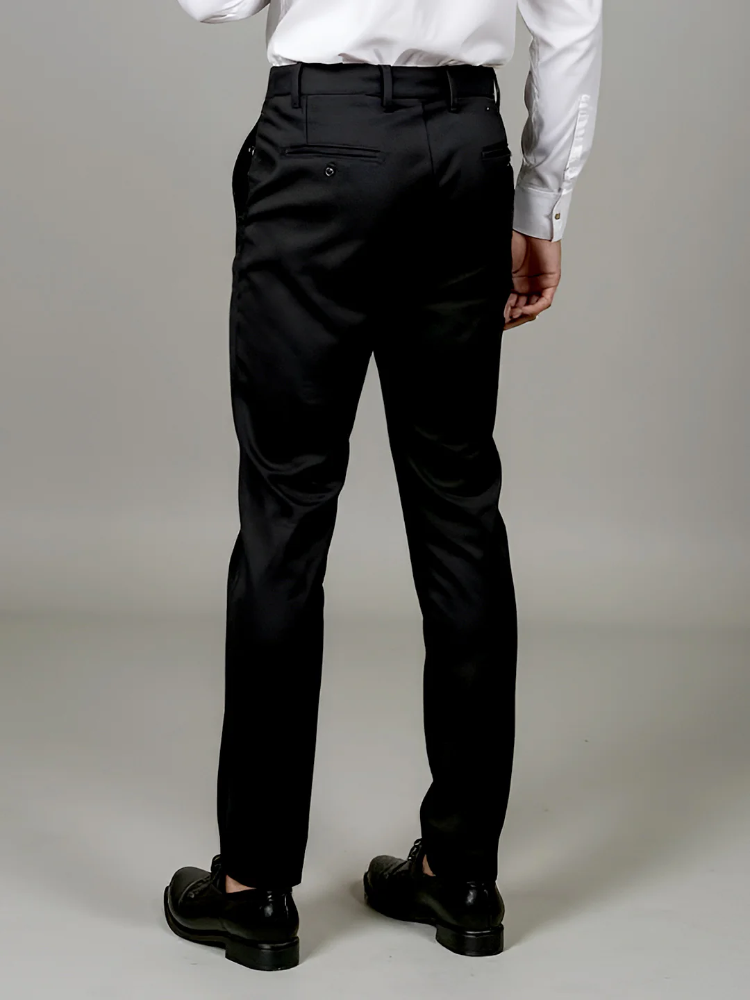 Cotton Lycra Black Smart Fit Pants Zara - Image 6