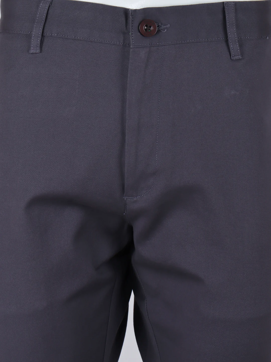 Cotton Lycra Cement Grey Smart Fit Pants Zara - Image 4