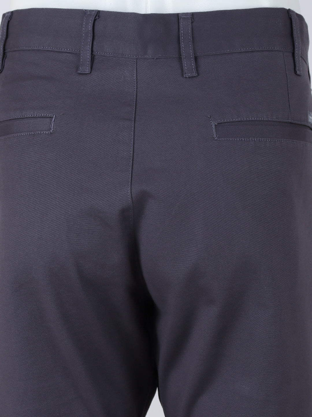 Cotton Lycra Cement Grey Smart Fit Pants Zara - Image 7