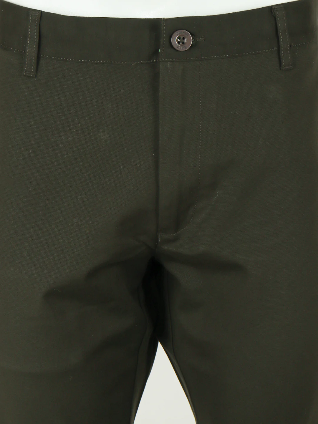 Cotton Lycra Dark Green Smart Fit Pants Zara - Image 4