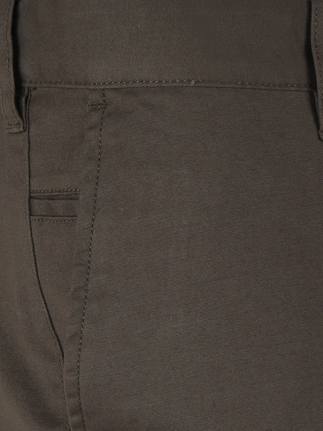 Cotton Lycra Khaki Smart Fit Pants Zara - Image 4