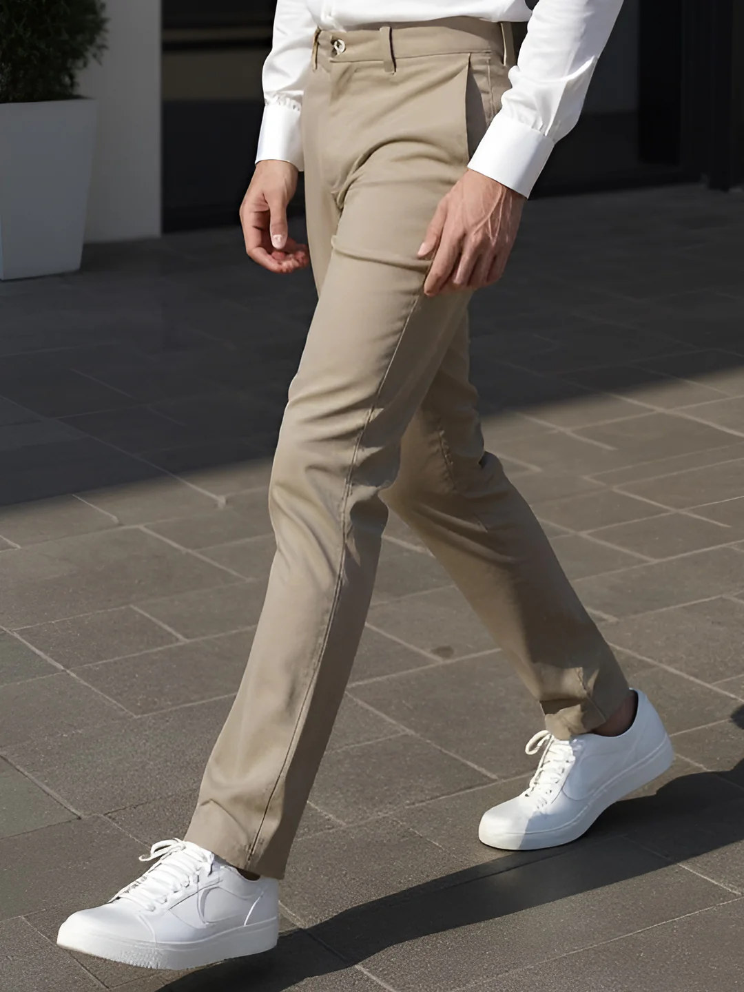 Cotton Lycra Sandal Smart Fit Pants Zara - Image 2