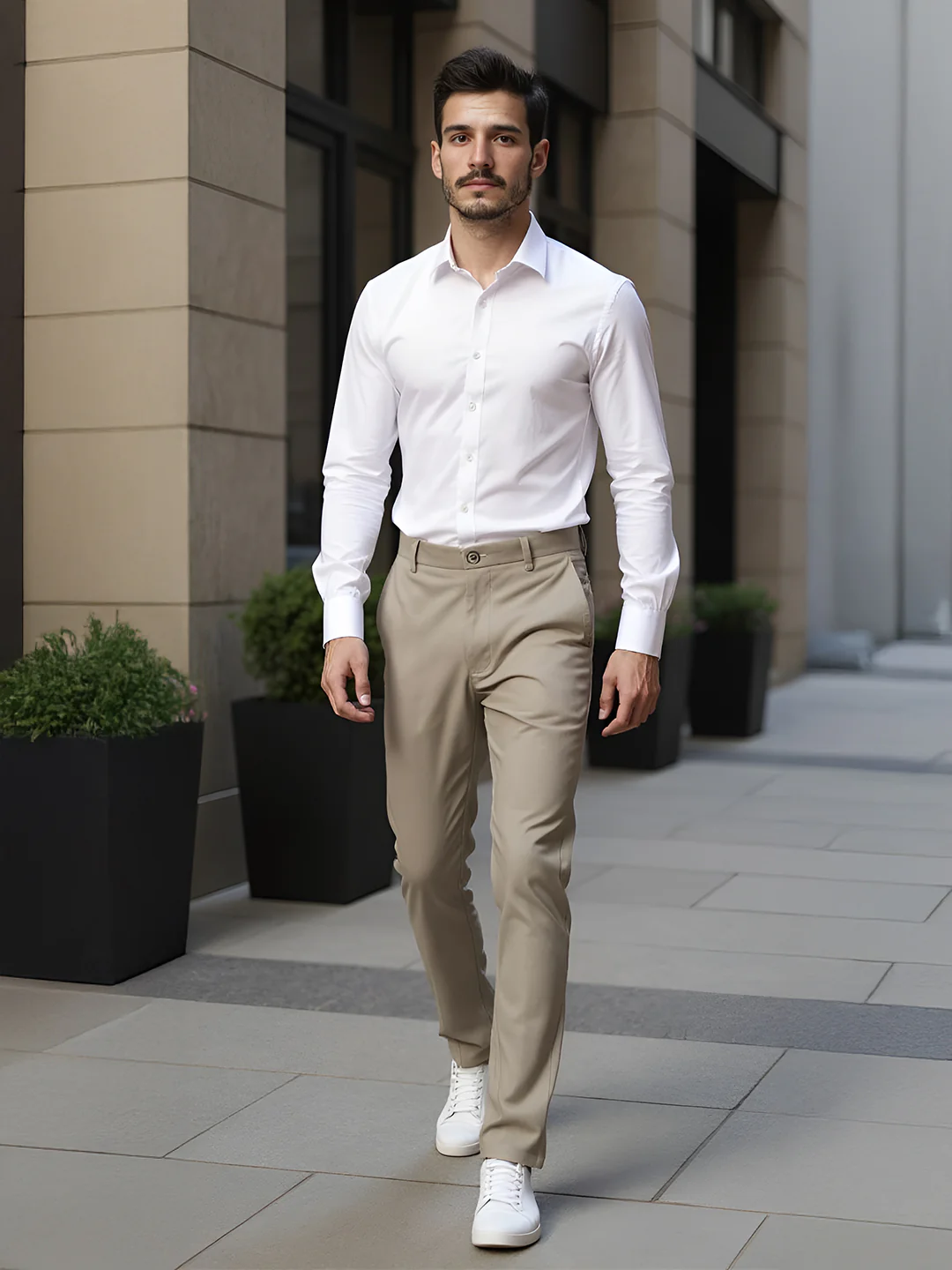 Cotton Lycra Sandal Smart Fit Pants Zara - Image 6