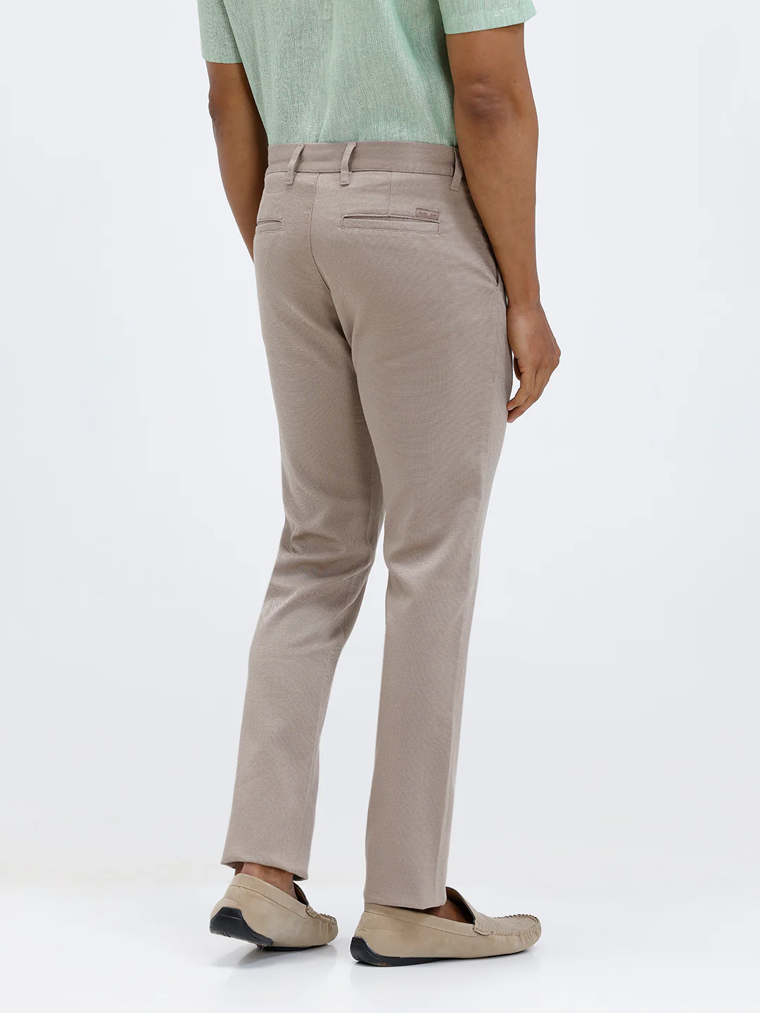 Cotton Lycra Smart Fit Brown Stretch Pants - Image 3